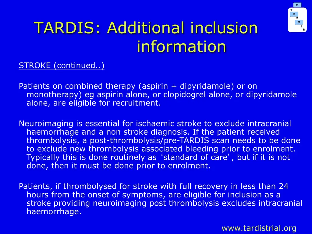 tardis additional inclusion information