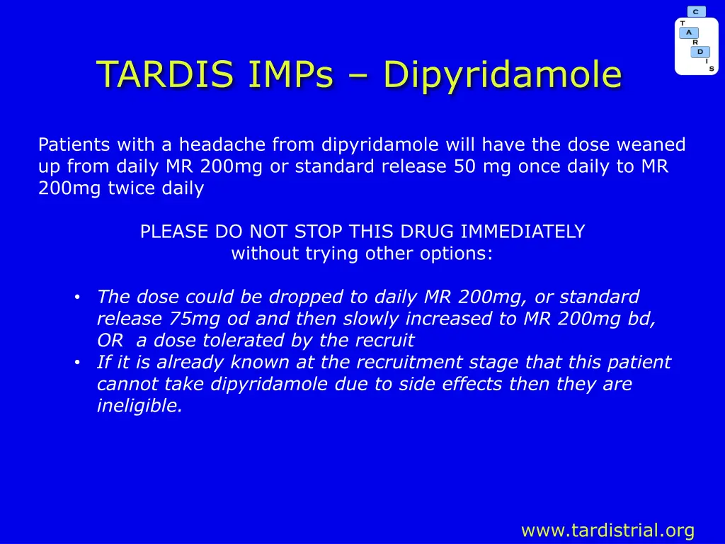 tardis imps dipyridamole 1
