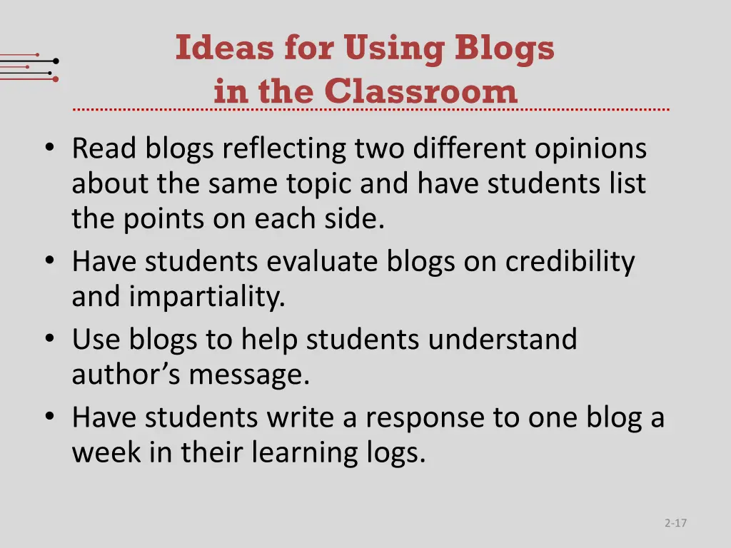 ideas for using blogs in the classroom