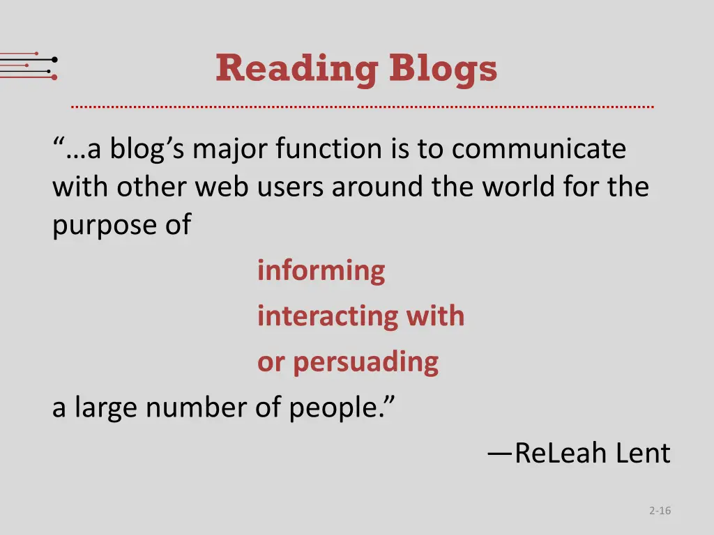 reading blogs