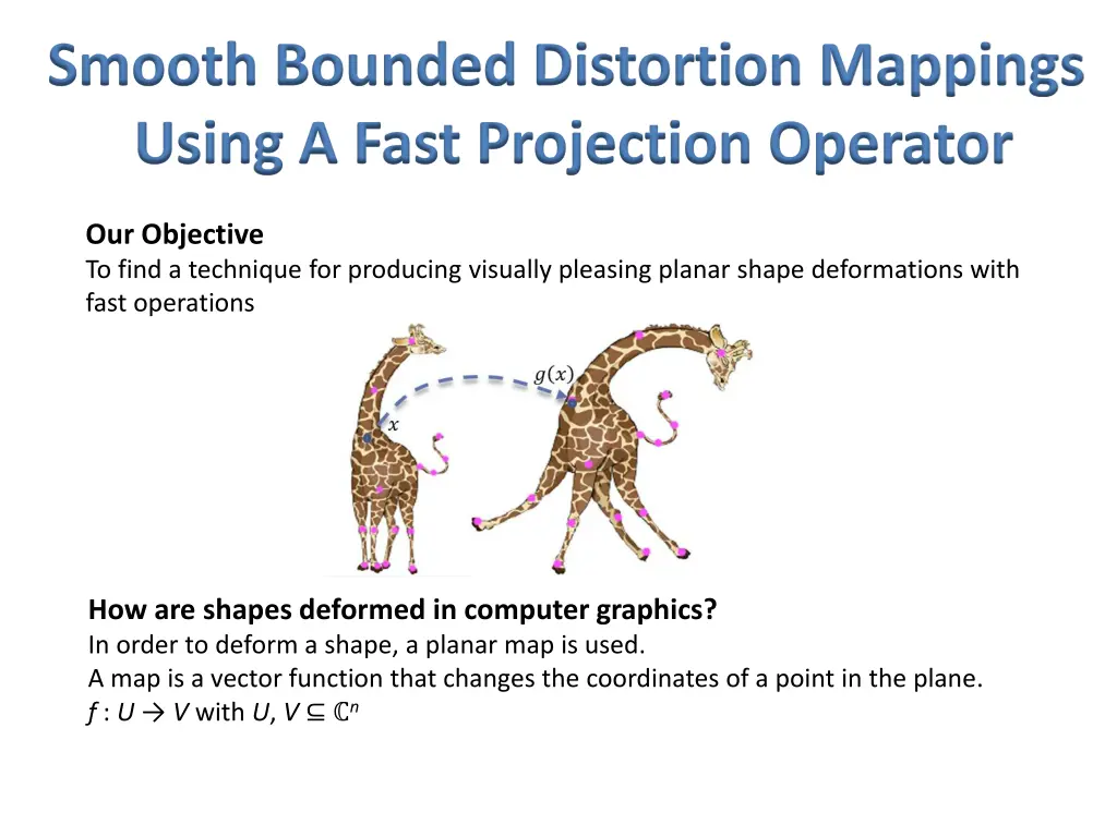 smooth bounded distortion mappings using a fast