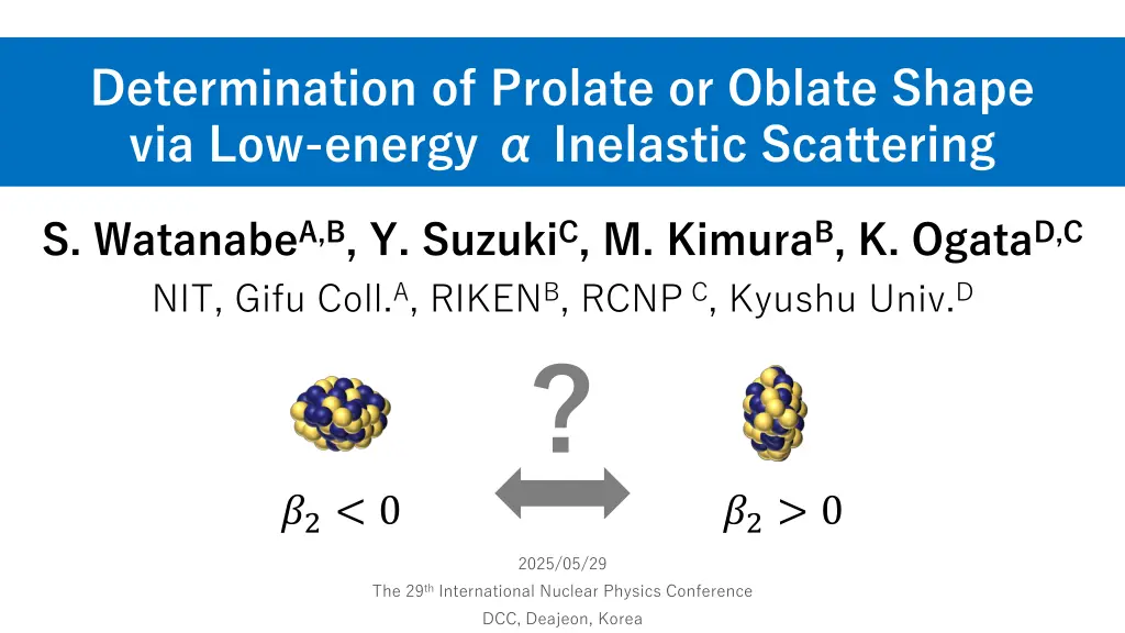 determination of prolate or oblate shape