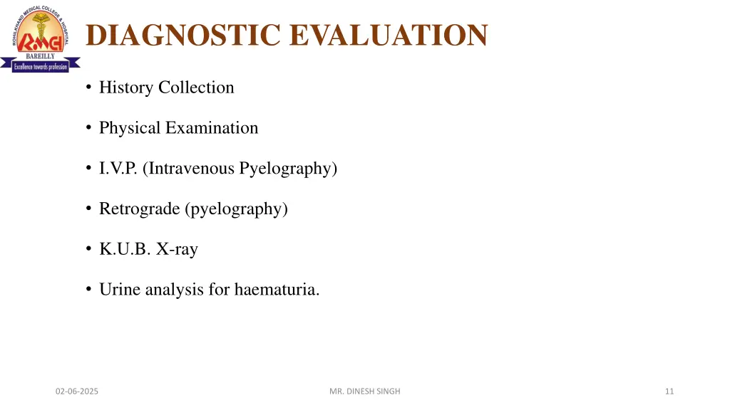 diagnostic evaluation