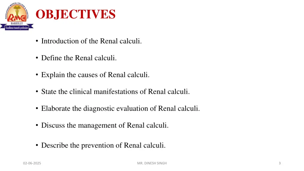 objectives