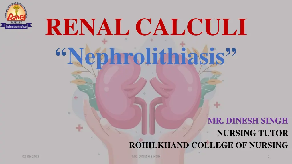 renal calculi nephrolithiasis