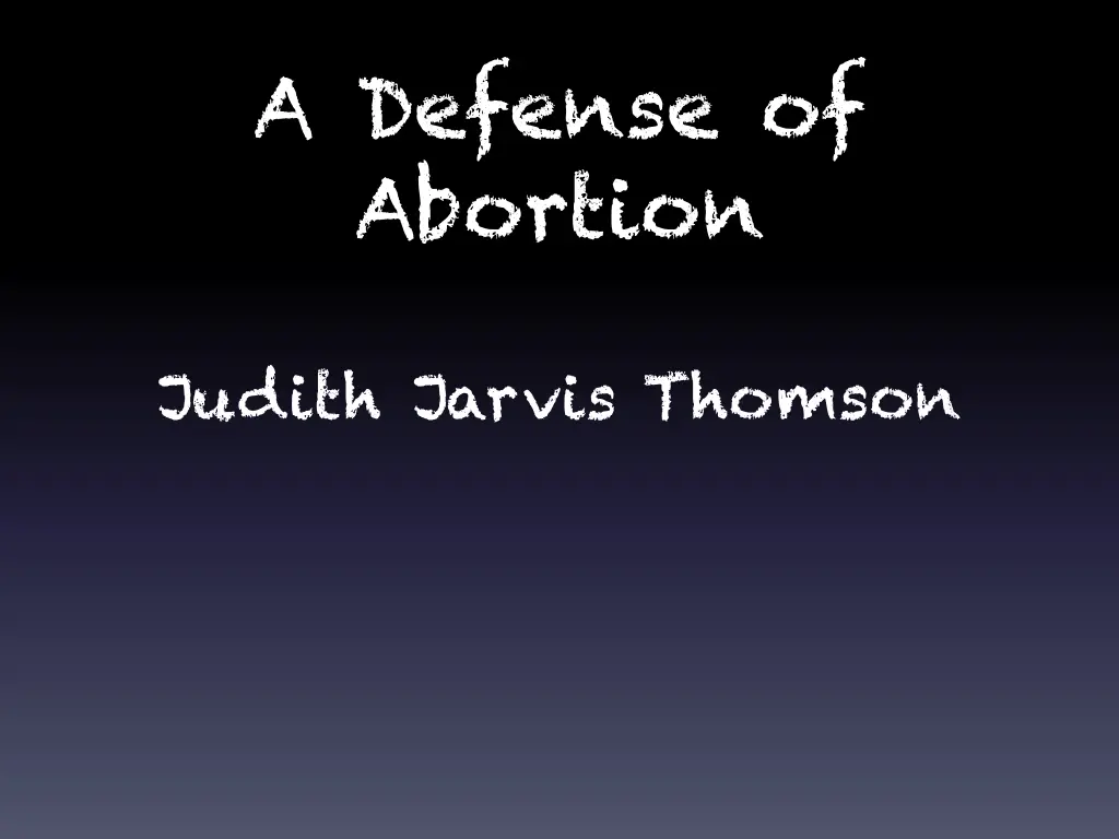 a defense of abortion