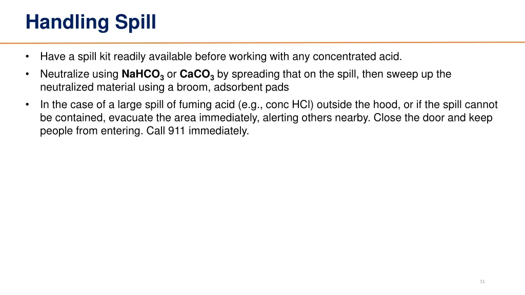 handling spill