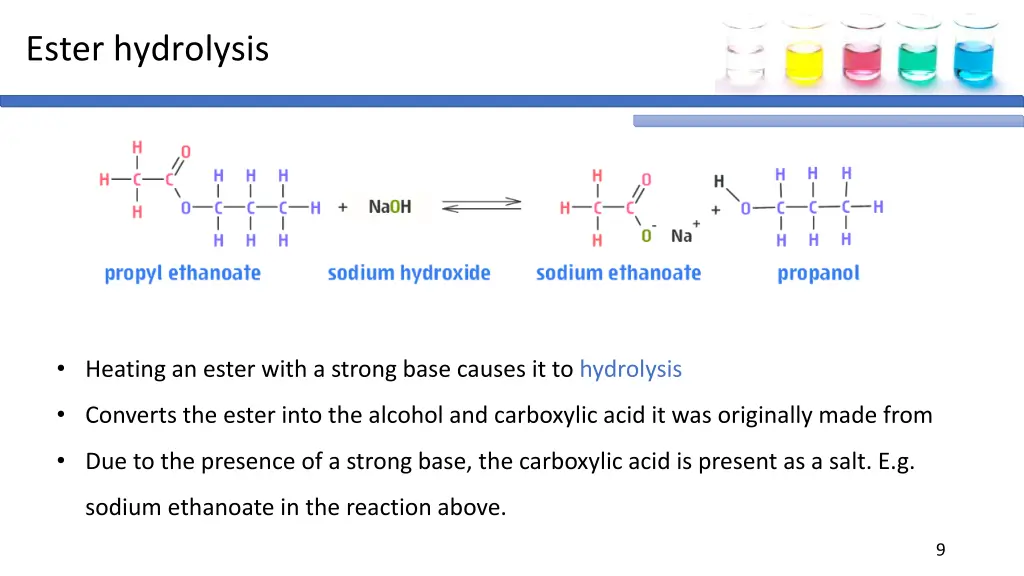 ester hydrolysis