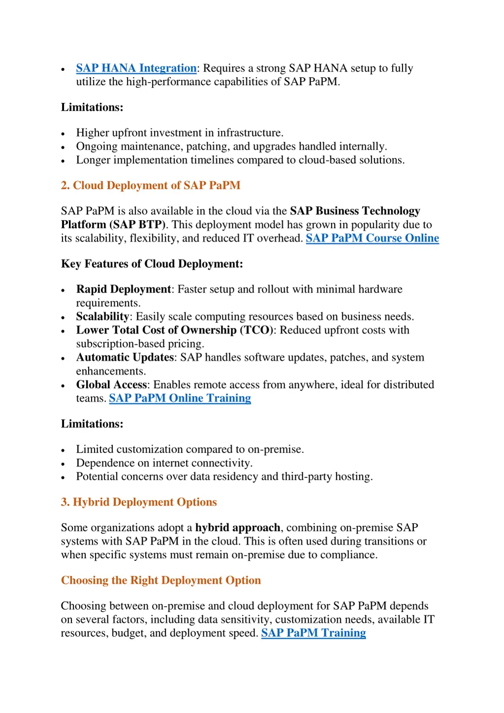 sap hana integration requires a strong sap hana