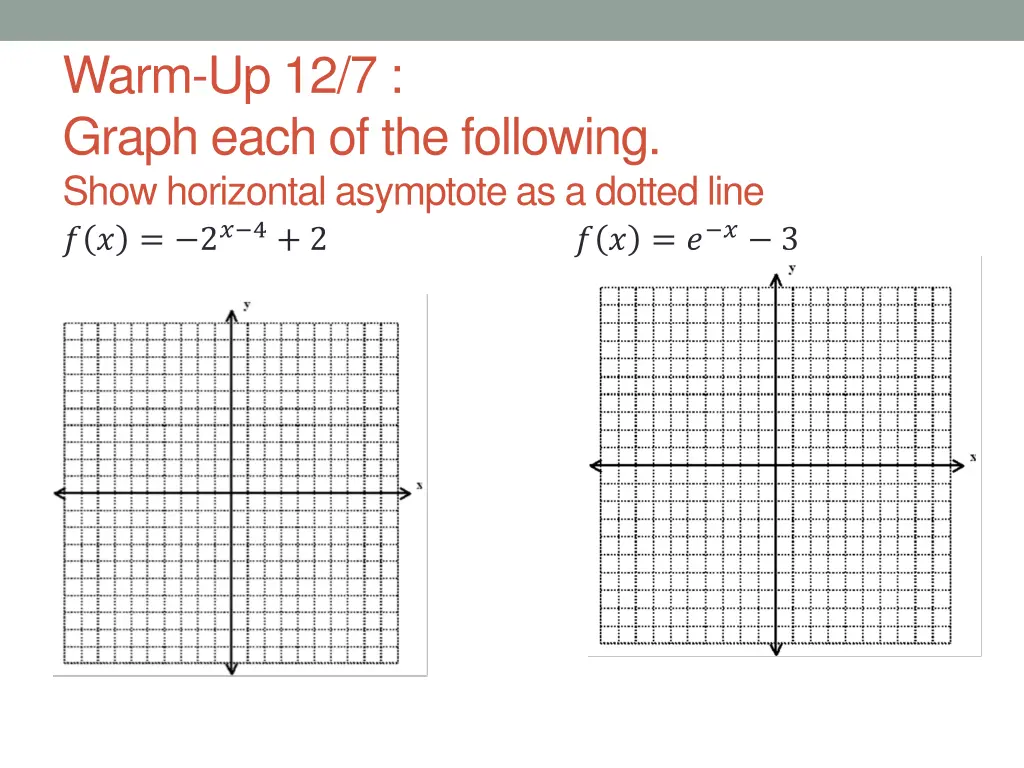 warm up 12 7 graph each of the following show