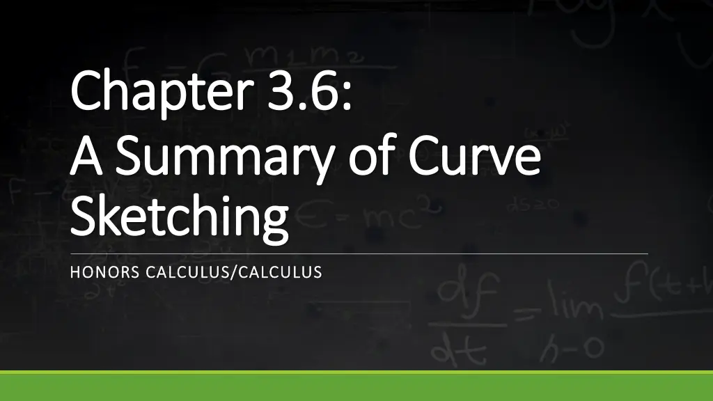 chapter chapter 3 3 6 a summary of curve