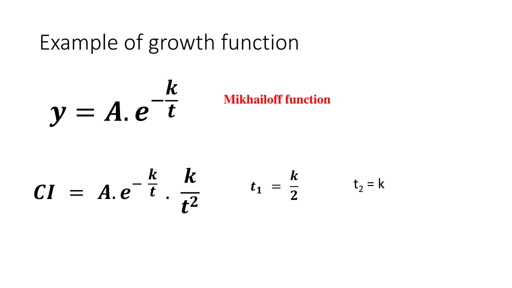 example of growth function