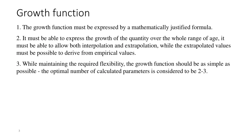 growth function