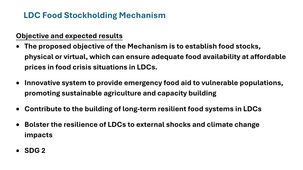 ldc food stockholding mechanism 2
