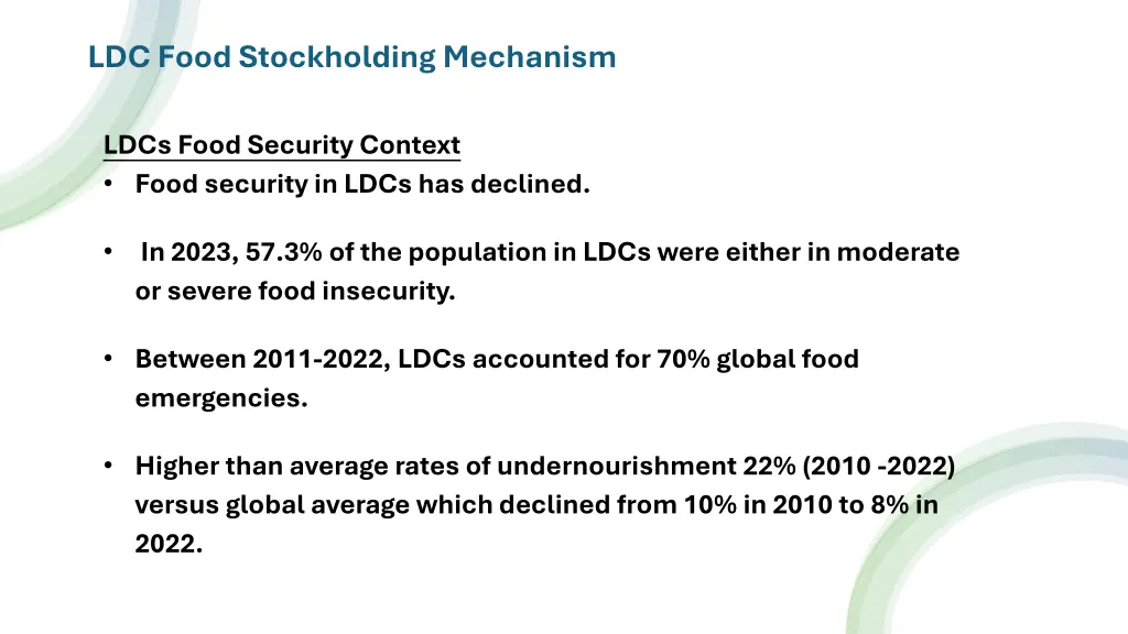 ldc food stockholding mechanism
