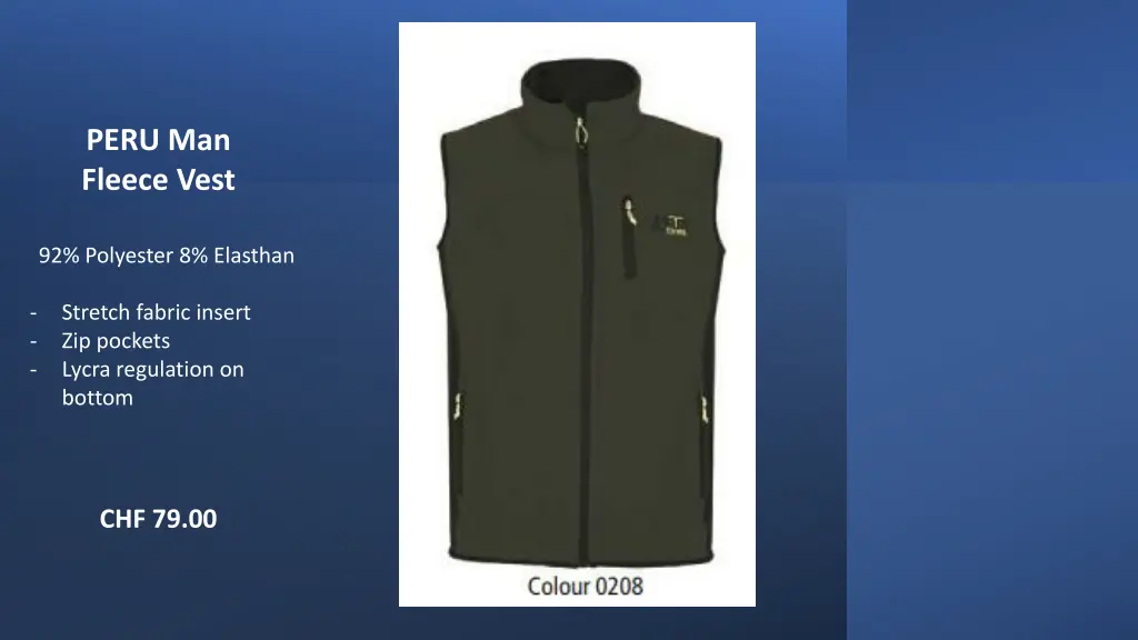 peru man fleece vest