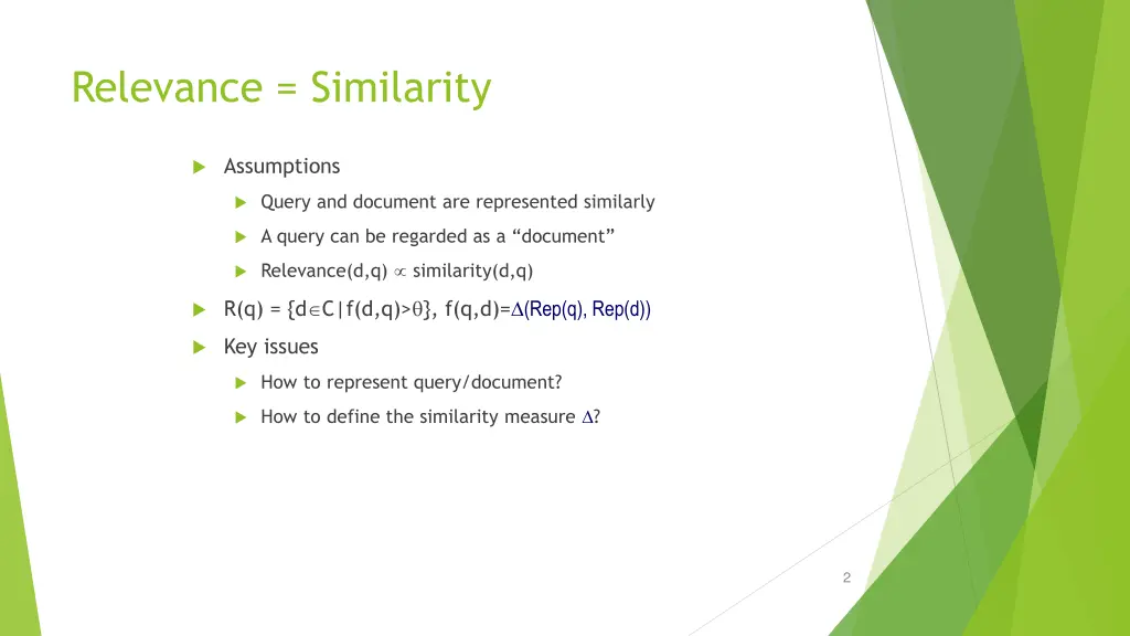relevance similarity