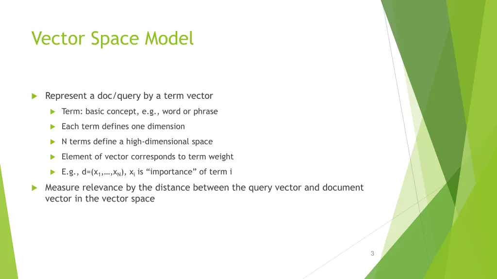 vector space model