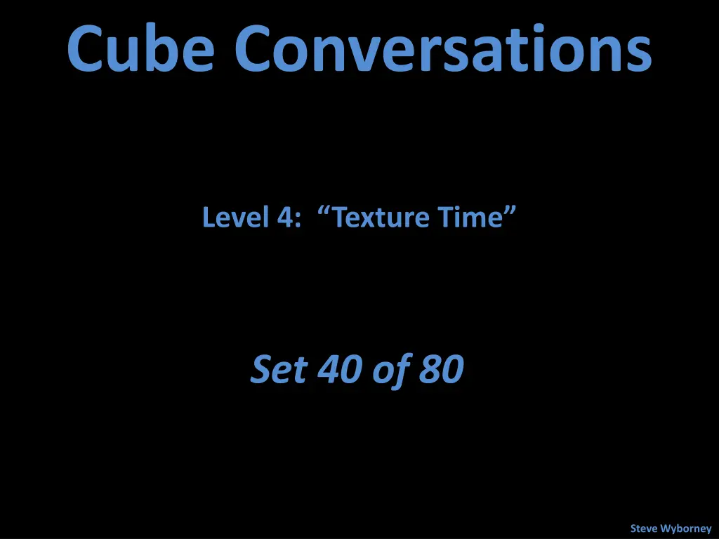 cube conversations