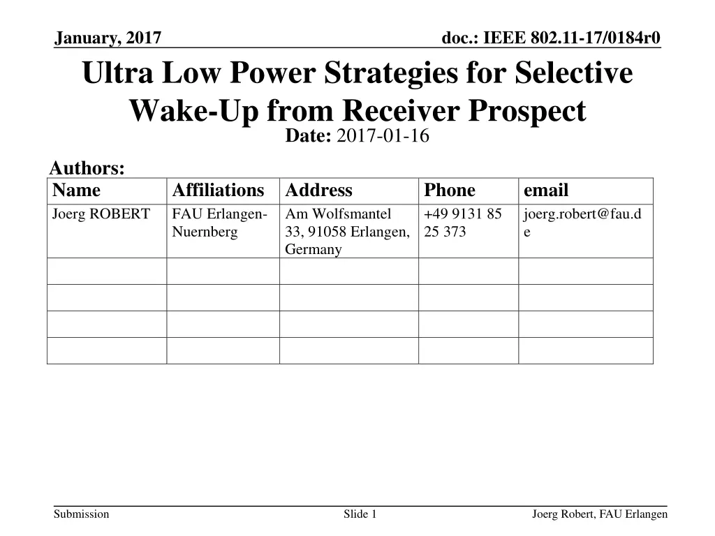 january 2017 ultra low power strategies