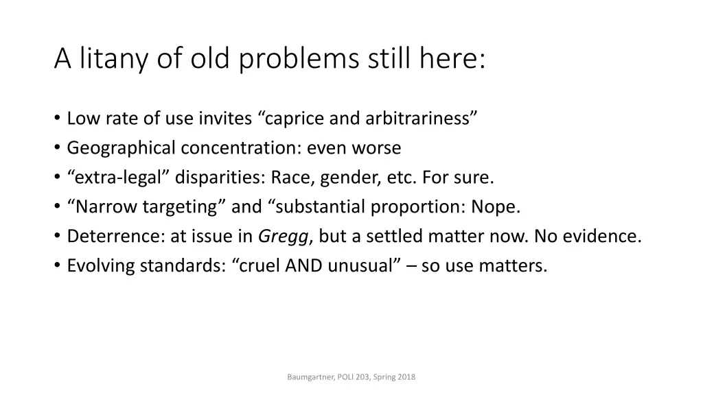 a litany of old problems still here