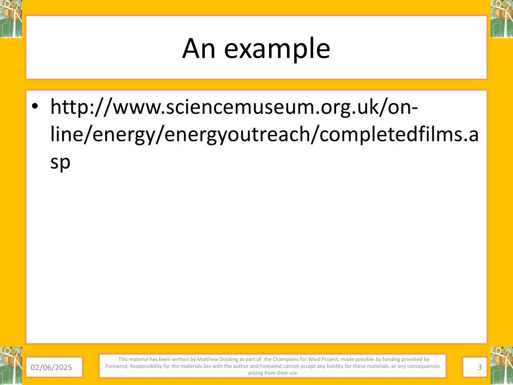 an example