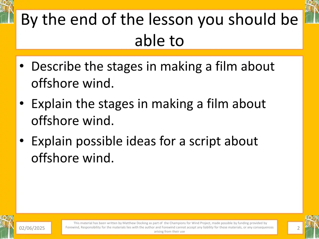 by the end of the lesson you should be able to