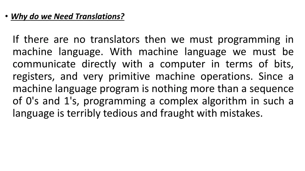 why do we need translations