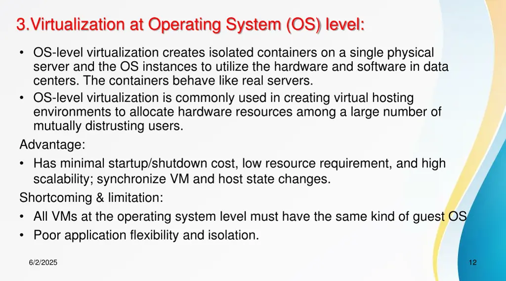3 virtualization at operating system os level