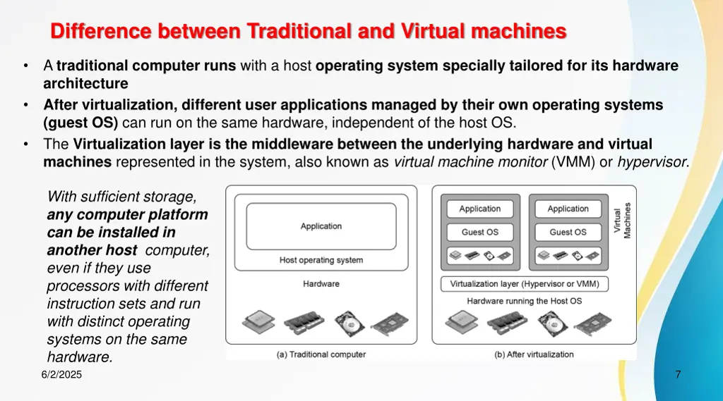 difference between traditional and virtual