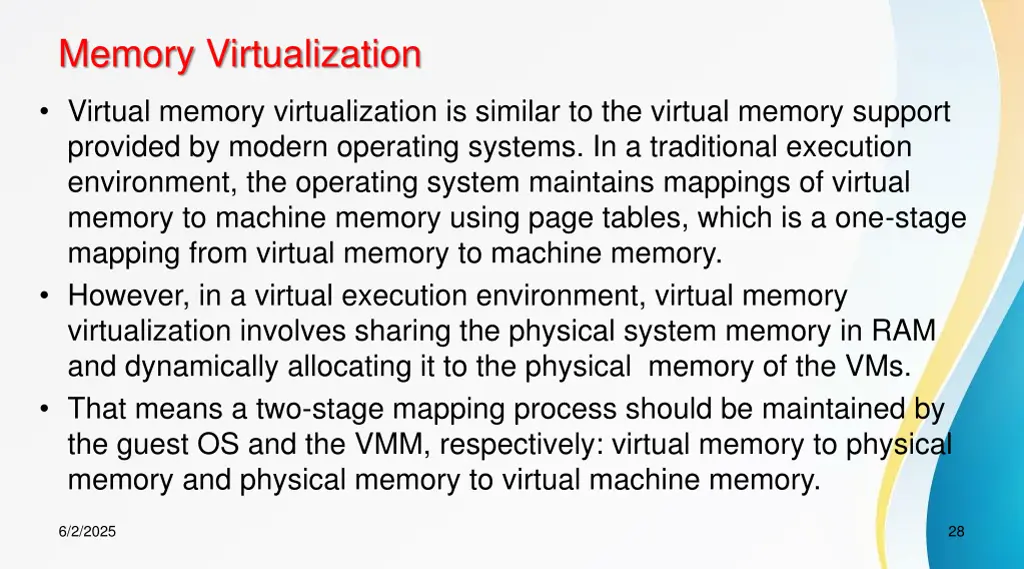 memory virtualization