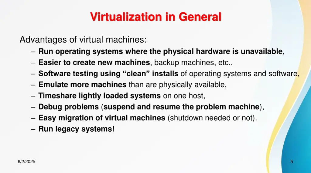 virtualization in general