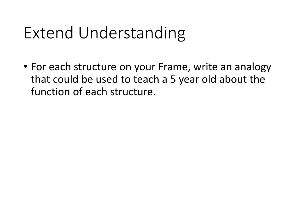 extend understanding