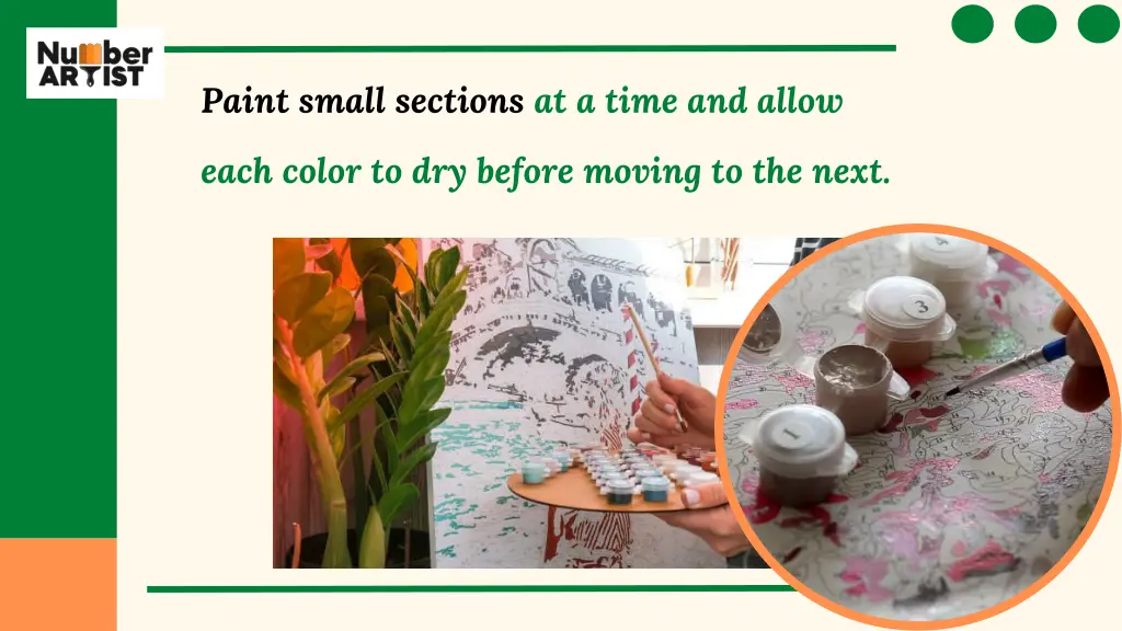 paint small sections at a time and allow