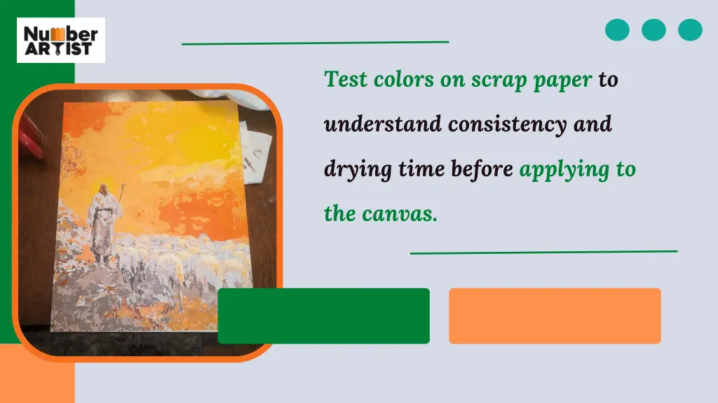 test colors on scrap paper to