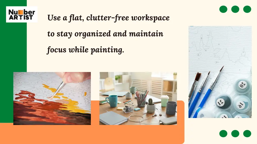 use a flat clutter free workspace