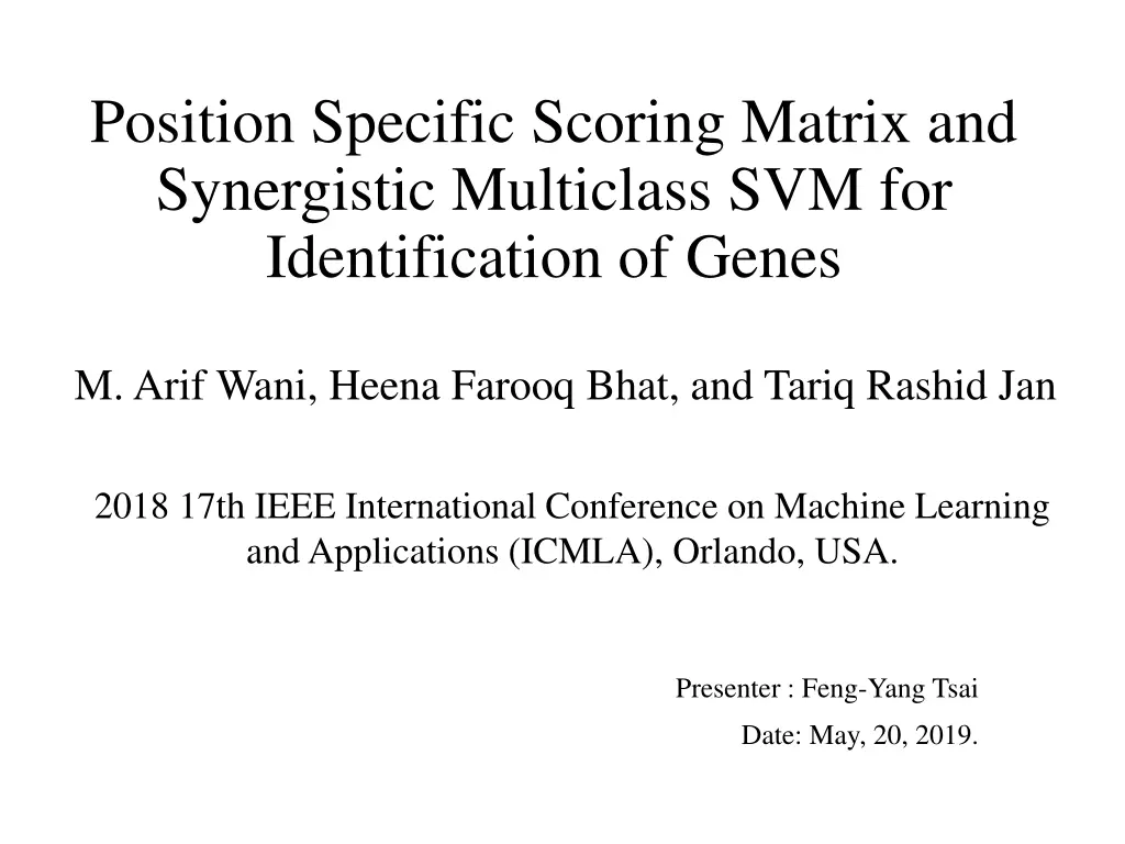position specific scoring matrix and synergistic
