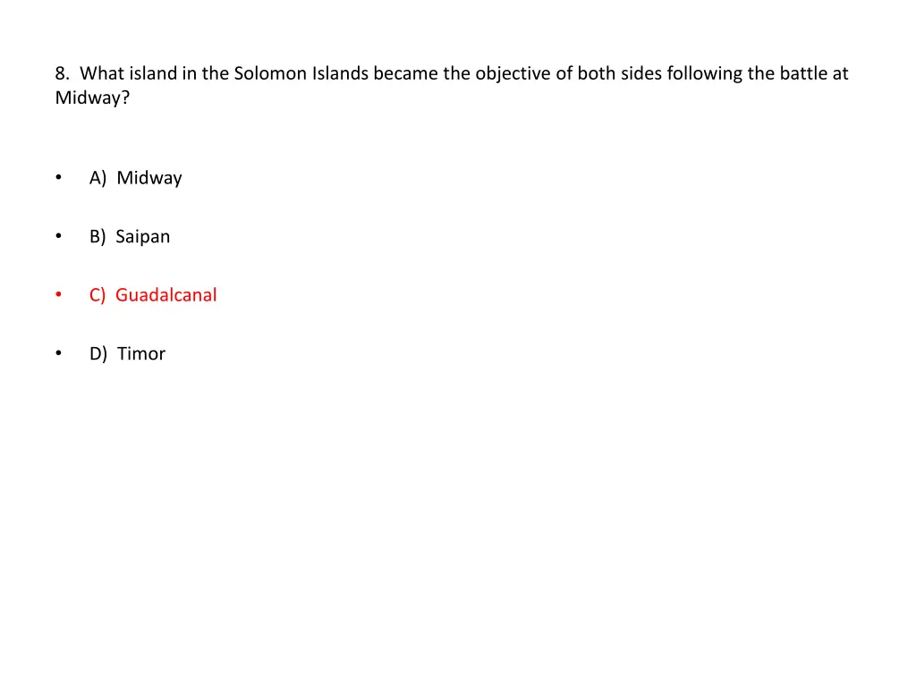 8 what island in the solomon islands became