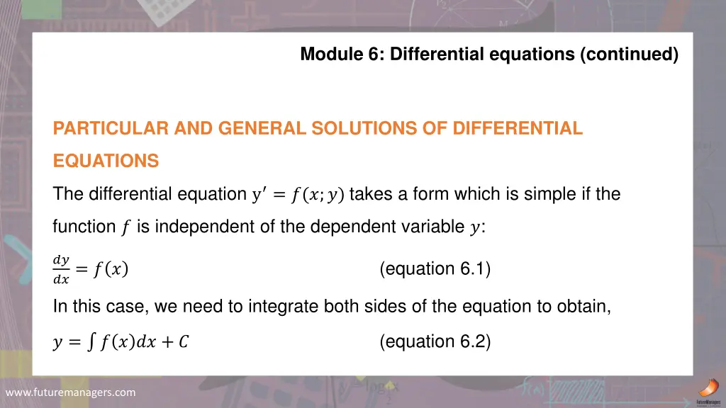 module 6 differential equations continued