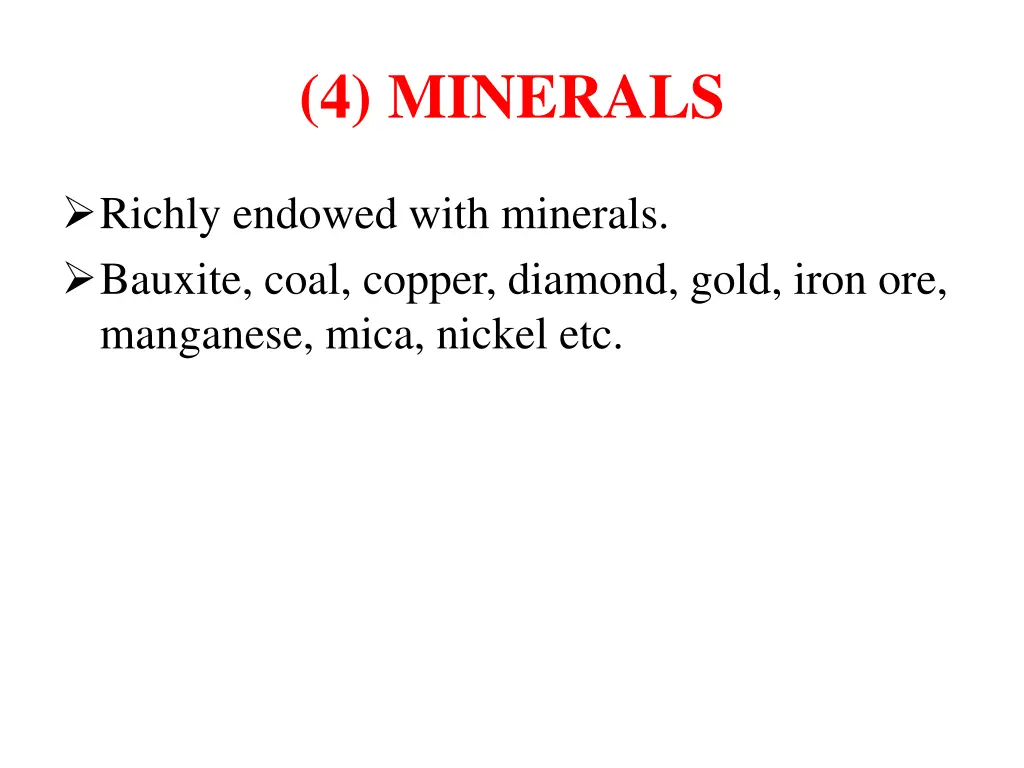 4 minerals