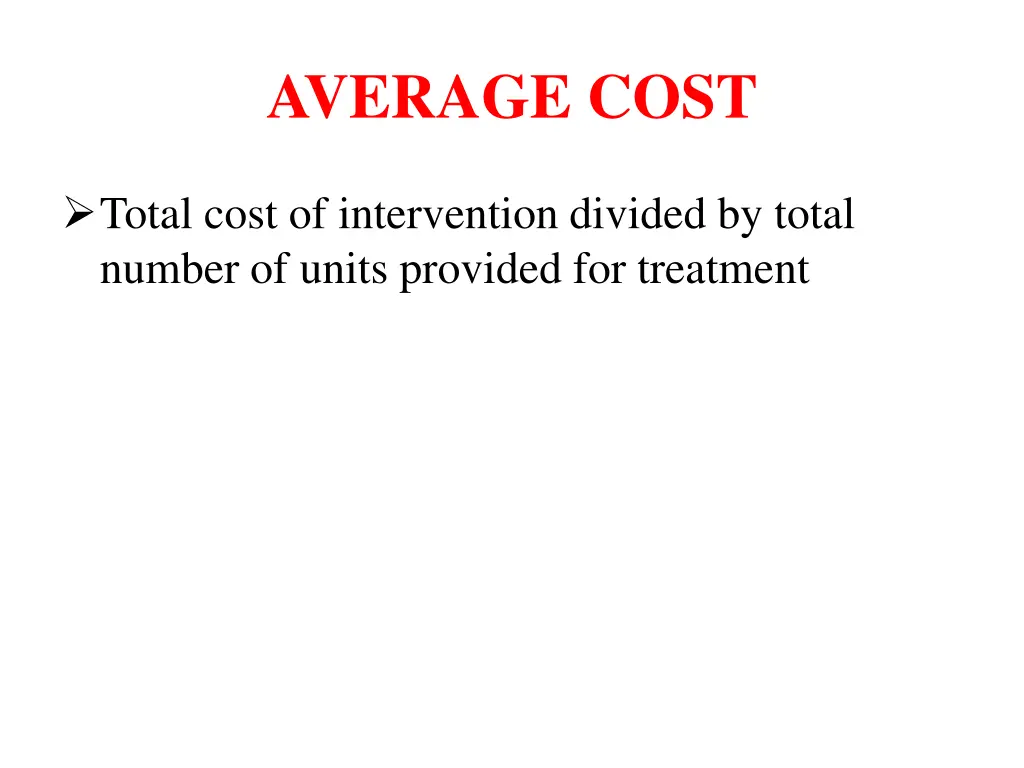 average cost