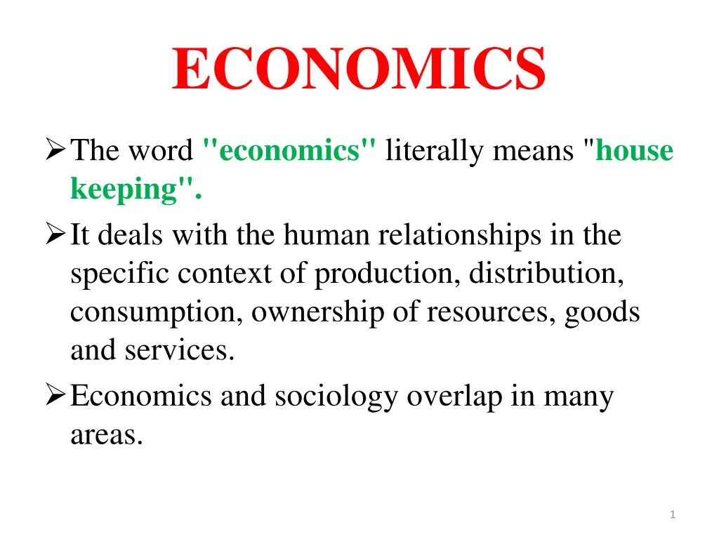 economics
