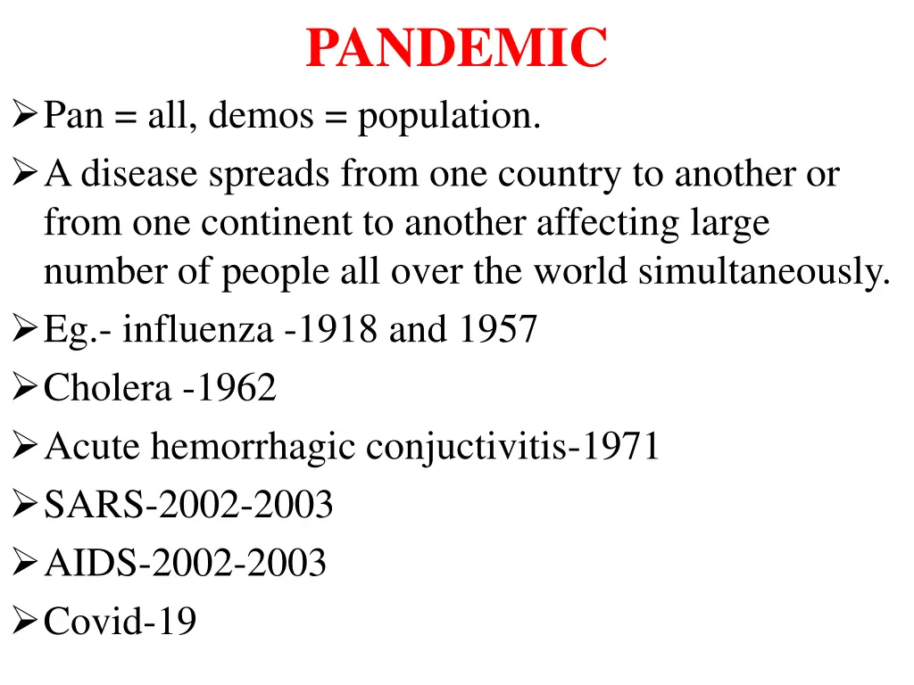 pandemic