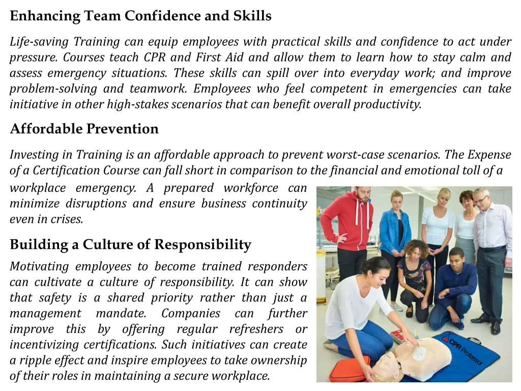 enhancing team confidence and skills