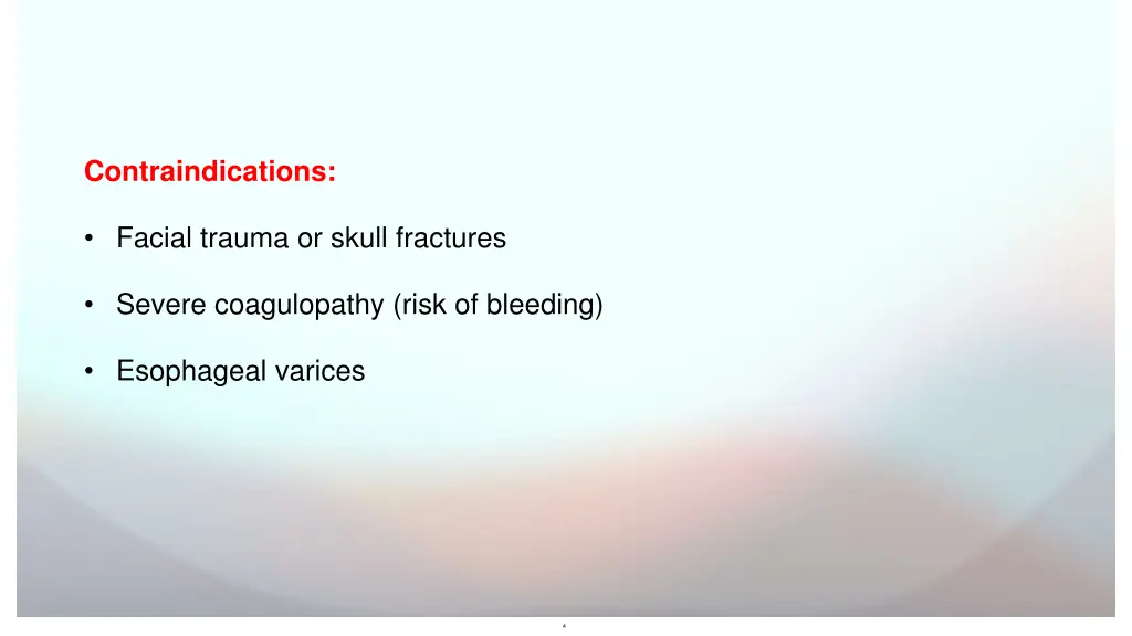contraindications