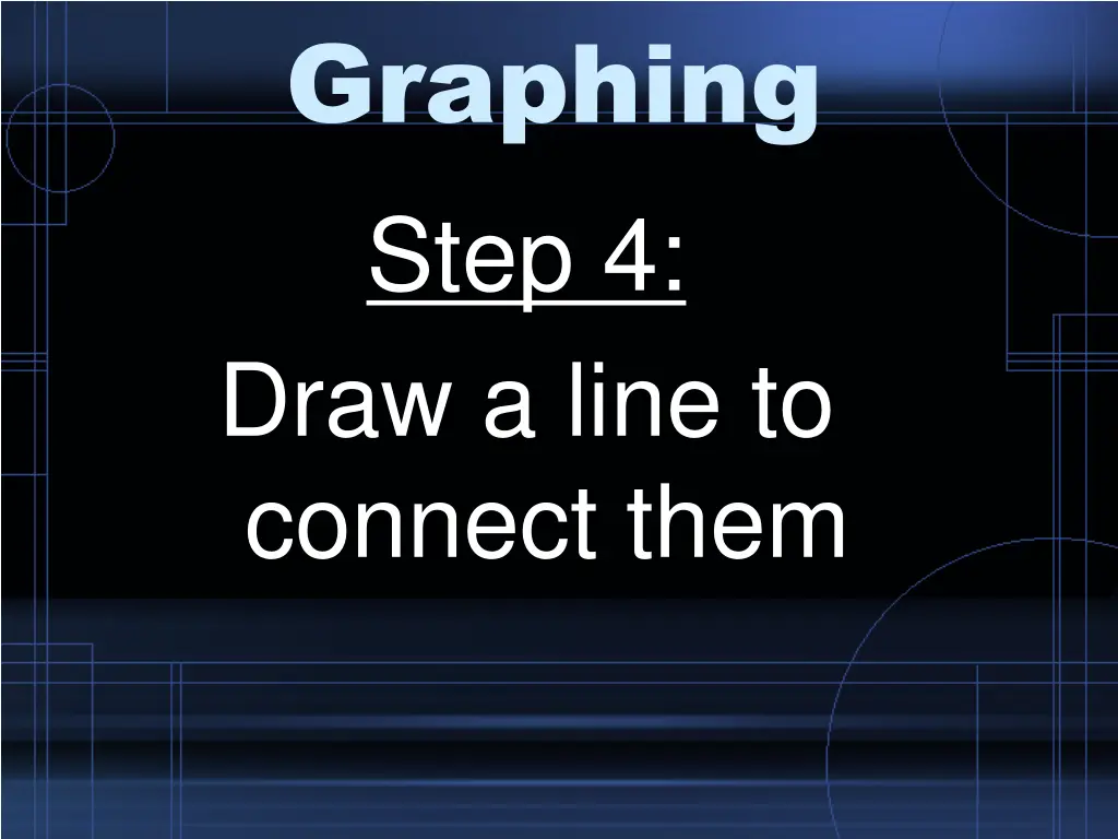 graphing step 4 draw a line to connect them