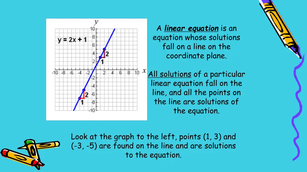 a linear equation is an equation whose solutions