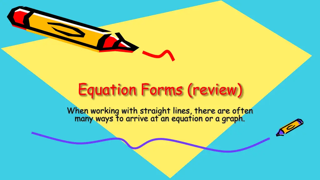 equation forms review