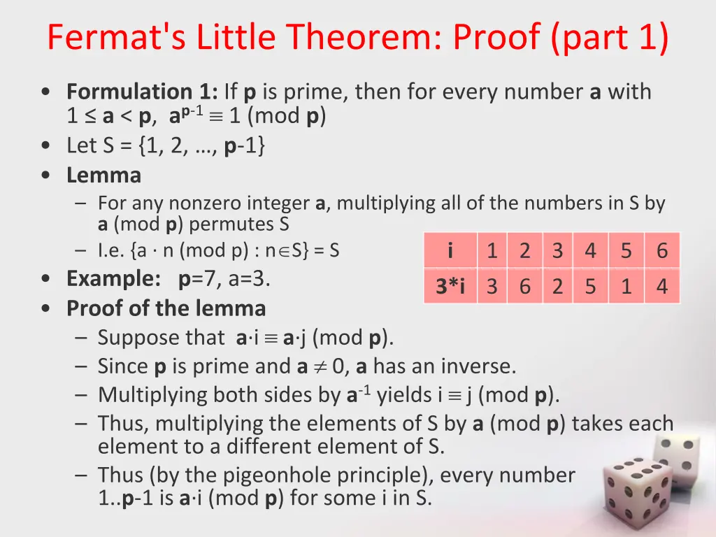 fermat s little theorem proof part 1