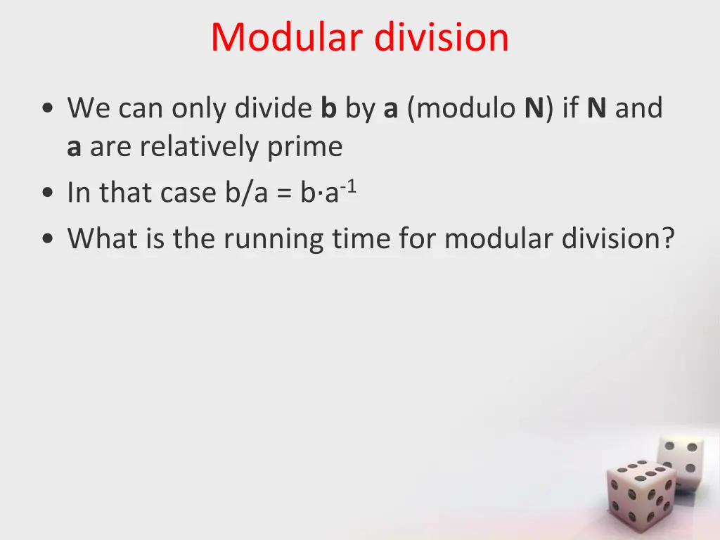 modular division